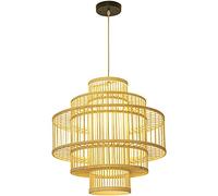Wmmner Lampadario Di Bambù, Lampada da Soffitto a Coste a Trama Aperta, Bancone da Bar Del Ristorante Del Sud-Est Asiatico Creativo Tea Room Light Weaving Fixtures Lighting con Supporto E27 il ()