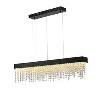 Wmmner Lampadario Di Cristallo Sala da Pranzo Moderna Isola da Cucina Lampada a Sospensione Lunga Lampade a Led Luci Decorative per la Casa/un Colore/L150*L12*H25Cm