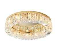 Wmmner Lampadario Di Lusso in Cristallo Lampada a Sospensione Moderna in Oro Cromato Compatibile con il Soggiorno Lampada da Soffitto Semi-Incassata Rotonda Cromata, Illuminazione da Soffitto, Lampada