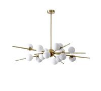 Wmmner Lampadario Lights Crystal Modern Glass Ball Ceiling Adatto per Soggiorno Sala da Pranzo Lampade Decorative Illuminazione Illuminate (Oro 12 Luce Biancodo)/Nero 16 Luce/Luce Naturale