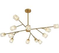Wmmner Lampadario Plafoniera Lampadari Moderni Lampada a Sospensione Retrò Lampadario a Ramo G9 Contemporaneo Lampade a Soffitto in Oro Infissi/D'Oro/12 Testa