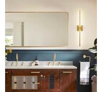 Wmmner Lampade da Parete a Batteria Ricaricabili con Telecomando, Parete a Led Dimmerabile Sconces, 350° Ruotabile, Design Moderno per Soggiorno, Camera da Letto, Corridoio - 2 Confezioni (Oro Rotondo
