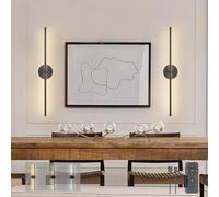 Wmmner Lampade da Parete a Batteria Ricaricabili con Telecomando, Parete a Led Dimmerabile Sconces, 350° Ruotabile, Design Moderno per Soggiorno, Camera da Letto, Corridoio - 2 Confezioni (Oro Rotondo