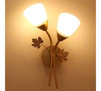 Wmmner Lampade da Parete a Doppia Testa in Stile Retrò Vetro Industriales Shade Double Head Vintage Wall Sconces Indoor Light For Loft Bar Kitchen Lamp Bedroom Vanity Mirror E27 Double The Comfort