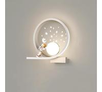 Wmmner Lampade da Parete a Led da 12 W Compatibili con Bedroom Astronaut Moon Wall Sconce Compatibile con Boys Room Planet Star Projector Lighting - Lampada da Parete da Comodino, per Soggiorno