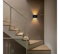 Wmmner Lampade da Parete Moderne con Braccio Oscillante Retrattile e Pieghevole, in Metallo Industriale, per Camera da Letto, Soggiorno (F)/Nero/4