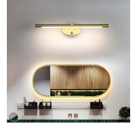 Wmmner Lampade da Parete Moderne in Ottone Industriale con Interruttore a Catena Regolabile, Lampada da Comodino per Camera da Letto, Studio, Ceramica per Camera da Letto (C)/Luce Neutra Dorata/56 cm