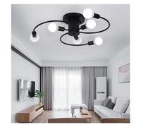 Wmmner Lampade da Soffitto per Soggiorno e Camera da Letto Lampadario da Ristorante Country Americano a 6 Luci, Sala da Pranzo Contemporanea/Monocolore/Luce Bianca
