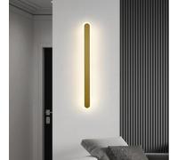 Wmmner Led Modern Wall Light Indoor Lamp Oval Design Sconce Creatively Decorative Lighting Long Strip Iron Acrylic For Bedroom Hallway Living Room/Oro/Luce Neutra