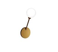 Wmmner Led Semi-Flush Mount Nordic Wall Mounted Lights Round Ball Glass Lampshade Wall Applique Indoor Home Decor All Copper Wall Lamp For Restaurant Living Room