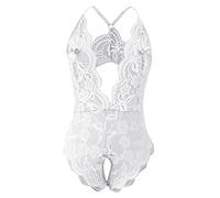 Wmmner Lingerie Reggiseno e Biancheria Intima Set Fancy Dress Servant Anime Lingerie Set Sexy per Le Donne Set Plus Size Crotchless Plus Size per Le Donne Open Front Babydoll Women/Jsx2-Bianco/L