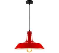 Wmmner Loft Amen Retro Lampada a Sospensione -Aron Color Industrial S Coffee Shop Clothing Store Lampada a Sospensione, (Rojo 26 * 23 Cm)/Rosso/36 * 25Cm