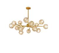 Wmmner Luci Illuminazione Nordic Crystal Lampadario Molecolare, Semplice Illuminazione Decorativa Creativa, Soggiorno Sala da Pranzo Luce da Incasso/15 Luci