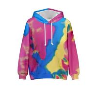 Wmmner Men's Novelty Hoodies Color Block Hooded Sweatshirts Plus Size Shirt Long Sleeve Outdoor Fashion Pullover for Men/Rosa/3Xl