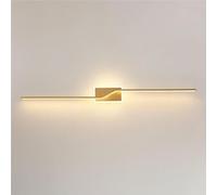 Wmmner Minimalist Long Strip Wall Sconce Light, Led Dimmable Linear Aluminum Wall Lights For Bedroom Living Room(Dark,100Cm/39.3In)/Oro/80 Cm/31,4 Pollici