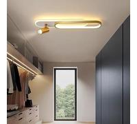 Wmmner Modern Led Ceiling Lamp - 60Cm Gold Long Strip Spotlight, Simple Flush Mount Light For Bedroom & Home Decor, Stylish Indoor Lighting Fixture - Energy Efficient Design/un Colore/Oro 120 cm