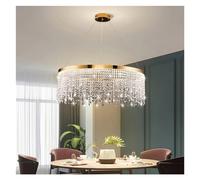 Wmmner Modern Led Clear Crystal Ceiling Chandeliers Living Dining Room Lamps Circle Hanging Light Lustre Home Decor,Chandelier/Dia80Cm
