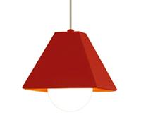 Wmmner Modern Metal Ceiling Light Shade Creative Polygonal Hanging Lights Elegant Led Industrial Lamp Fashionable 1-Light Ceiling Lighting Fixture for Restaurant Dining Room Bedroom Kitchen/Rosso