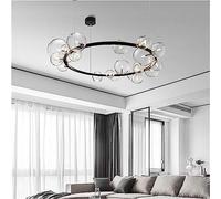 Wmmner Moderno - Illuminazione in Metallo 7/10 Bolle Di Vetro Trasparente G9 Prese Apparecchio Di Illuminazione Luci Domestiche Soggiorno Cucina, (Un Colore L120Cm)/un Colore/85Cm