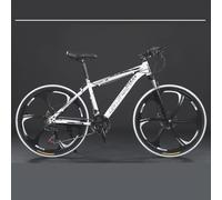 Wmmner Mountain Bike 24 Pollici in Acciaio Al Carbonio con Freni a Doppio Disco, City Bike per Andare a Scuola e Al Lavoro, Modelli da Uomo e da Donna, 30 Velocità