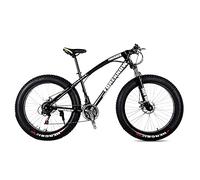 Wmmner Mountain Bike, Bicicletta da Strada per Adulti 24 Pollici 21/24/27 Velocità Uomo Donna Molla Dell'Olio Forcella Front Fork Ride Blue-20 21 Speed/Nero/20 21 Velocità