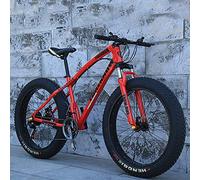Wmmner Mountain Bike, Bicicletta da Strada per Adulti 24 Pollici 21/24/27 Velocità Uomo Donna Molla Dell'Olio Forcella Front Fork Ride Blue-20 21 Speed/Rosso/24 21 Velocità Ulz 000185 20 Pollici