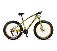 Wmmner Mountain Bike da 24/26 Pollici, Mountain Trail Bike per Adulti con Pneumatici Grassi, Bicicletta a Velocità 7/21/24/27/30, Telaio in Acciaio ad Alto Contenuto Di Carbonio Doppia Sospensione Com