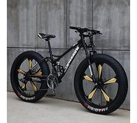 Wmmner Mountain Bike da 26", Mountain Trail Bike per Adulti, 7 21 24 27 30 Speed Bike, High Carbonmountain Bike Hardtail in Acciaio, Mountain Bike con Sedile Regolabile a Sospensione Anteriore/Nero(C)