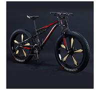 Wmmner Mountain Bike da Uomo e Donna con Pneumatici Grassi, Ruote da 26 Pollici, Pneumatici Fuoristrada Larghi 4 Pollici, Velocità 7/21/24/27/30Bicicletta da Mondo a Sospensione Completa per Adulti Ad