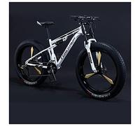 Wmmner Mountain Bike Hardtail con Pneumatici Grassi da 26 Pollici per Uomini e Donne, Mountain Bike per Adulti a Doppia Sospensione, Bicicletta Fuoristrada con Sedile Regolabile e Doppio Freno a Disco