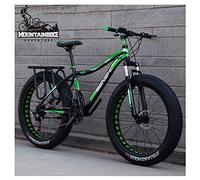 Wmmner Mountain Bike Hardtail con Sospensione Anteriore Freno a Disco Meccanico per Adulti Uomini Donne, Mountain Bike con Pneumatici Grassi in Acciaio ad Alto Contenuto Di Carbonio, Bicicletta Antisc