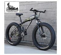 Wmmner Mountain Bike Hardtail Fat Tire con Sospensione Anterioresion per Adulti Uomini Donne, 4" Pneumatici Larghi Bicicletta da Montagna Antiscivolo, Bici con Freno a Doppio Disco in Acciaio ad Alto