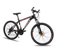 Wmmner Mountain Bike per Adulti Telaio in Alluminio Bicicletta 26 Pollici Ruota a 3 Razze Freno a Disco 21/24/27 Ingranaggi Bicicletta da Uomo per un Sentiero, Trail Mountains/Red/24/Blu/21 Velocità