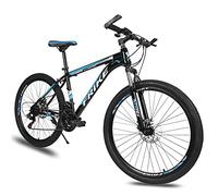 Wmmner Mountain Bike per Adulti Telaio in Alluminio Bicicletta 26 Pollici Ruota a 3 Razze Freno a Disco 21/24/27 Ingranaggi Bicicletta da Uomo per un Sentiero, Trail Mountains/Red/24/Blu/24 Velocità