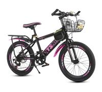 Wmmner Mountain Bike per Bambini da 22 Pollici con Velocità Variabile + Freni a Doppio Disco per Ragazzi e Ragazze Dai 7 Ai 14 Anni/C/18 Pollici