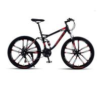 Wmmner Mountain Bike, Ruote da 26 Pollici, Bici Mtb a 24 Velocità con Freni a Disco, Sospensione Completa per Uomini e Donne Di Età Superiore Ai 16 Anni/10/Parla/26"