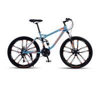 Wmmner Mountain Bike, Ruote da 26 Pollici, Bici Mtb a 24 Velocità con Freni a Disco, Sospensione Completa per Uomini e Donne Di Età Superiore Ai 16 Anni/10/Parla/24"