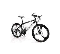 Wmmner Mountain Bike Unisex Mountain Bike 21/24/27/30 Velocità Telaio in Acciaio ad Alto Contenuto Di Carbonio 26 Pollici Ruote a 3 Razze Bicicletta Freno a Doppio Disco per Studenti, Rosso, 16 Pollic