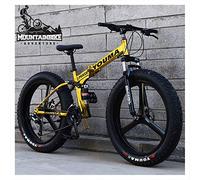 Wmmner Mountain Trail Bike a Doppia Sospensione con Doppio Freno a Disco per Uomini e Donne, Adulti Ragazzi Ragazze Antiscivolo Fat Tire Mbicicletta Ountain, Telaio Pieghevole in Acciaio ad Alto Tenor