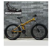 Wmmner Mountain Trail Bike a Doppia Sospensione per Adulti, Uomini e Donne, Mountain Bike Antiscivolo con Pneumatici Grassi con Doppio Freno a Disco,Telaio Pieghevole in Acciaio ad Alto Tenore Di Carb