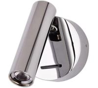 Wmmner Muro Light Lampada da Parete a Led Applique da Parete Regolabile, Lampada da Parete Cablata in Metallo con Interruttore, Moderne Luci da Lettura da Comodino/Cromo 6000K
