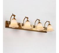 Wmmner Muro Sconces per Camera da Letto Apparecchi Di Illuminazione da Bagno Vintage Lampada da Bagno con Finitura Antica con Paralume in Vetro Floreale Lampada da Parete Moderna Sopra lo Specchio per