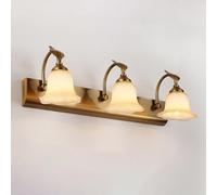 Wmmner Muro Sconces per Camera da Letto Apparecchi Di Illuminazione da Bagno Vintage Lampada da Bagno con Finitura Antica con Paralume in Vetro Floreale Lampada da Parete Moderna Sopra lo Specchio per