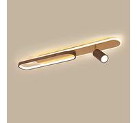 Wmmner N Lampada da Soffitto Led Semi Flush Mount Spotlight Accent Lighting Indoor, Modern Chaner Faretti Direzionali Regolabili per Soggiorno Sala da Pranzo Camera da Letto Corridoio/Legno3000K/60 Ce