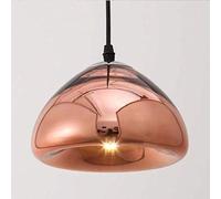 Wmmner Nordic Modern Industrial Light G4 / E27 Artificial Glass Ceiling Light Personality Single Head Household Chandelier Restaurant Bar Counter Cafe Living Room Decorative Hanging Lamp/Rosso/11*18 c
