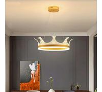 Wmmner Orolampada a Sospensione a Corona Moderna Minimalista Ragazza Camera Calda Camera da Letto Studio Romanzo Lampadario Decorato Lampadario a Sospensione a Soffitto a Led, Lampada a Sospensione a