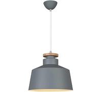Wmmner Paralume Colorato - Metallo Moderno - Lampada a Sospensione Di Personalità E27 Base 1 Luce Lampada a Sospensione Regolabile, (Grigio)