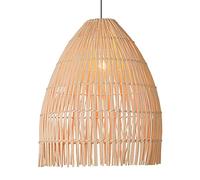 Wmmner Pastora Di Vimini in Rattan Irregolare Beige Chiarolampada a Sospensione in Stile L Lampadario a Cesto in Stile Sud-Est Asiatico Illuminazione a Sospensione Regolabile a Testa Singola per Cucin
