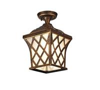 Wmmner Patio Europeo Lampadario in Vetro Impermeabile All'Aperto Tradizione Victoria Lampada a Sospensione a Testa Singola Padiglione Corridoio Balcone Giardino Paesaggio Luci E27 Decor Lampada a Sosp