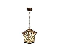 Wmmner Patio Europeo Lampadario in Vetro Impermeabile All'Aperto Tradizione Victoria Lampada a Sospensione a Testa Singola Padiglione Corridoio Balcone Giardino Paesaggio Luci E27 Decor Lampada a Sosp